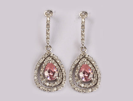 A Pink Cubic Zirconia Earring.