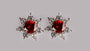 A Garnet Cubic Zirconia Earring