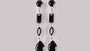 A Black & White Cubic Zirconia Earring.