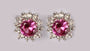 A Pink Cubic Zirconia Earring.