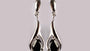 A Black & White Cubic Zirconia Earring.