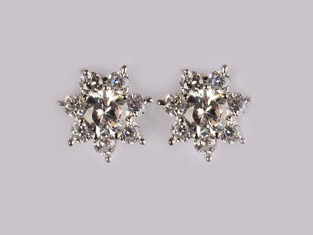 A White Cubic Zirconia Earring