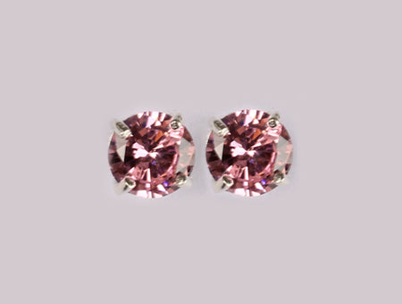 A Pink Cubic Zirconia Earring.3mm