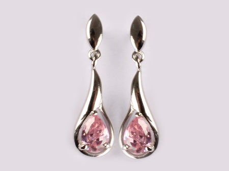 A Pink Cubic Zirconia Earring.