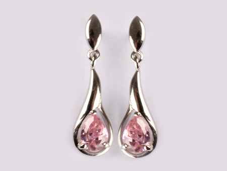 A Pink Cubic Zirconia Earring.