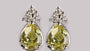 A Peridot & White Cubic Zirconia Earring.