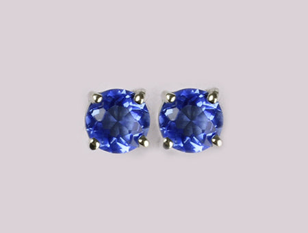 A Sapphire  Cubic Zirconia Earring.3mm