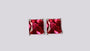 A Ruby Cubic Zirconia Earring 5mm x 5mm