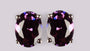 A Amethyst & White Cubic Zirconia Earring.