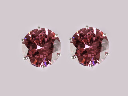A Pink Cubic Zirconia Earring.