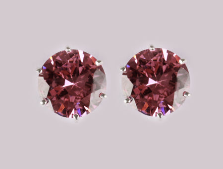A Pink Cubic Zirconia Earring.