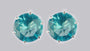 A Aquamarine & White Cubic Zirconia Earring.