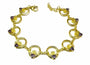 Claddagh Yellow Plated Amethyst Cz Stone Silver  Bracelet