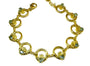 Claddagh Yellow Plated Aquamarine Cz Stone Silver Bracelet