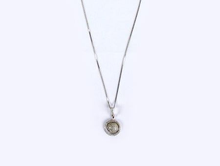 A White Cubic Zirconia Necklace.