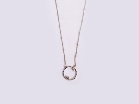 A White Cubic Zirconia Necklace.
