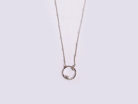 A White Cubic Zirconia Necklace.