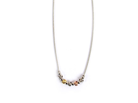 Silver with Multi Plate Necklace