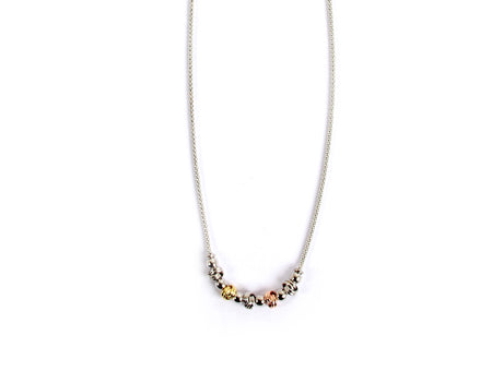 Silver with Multi Plate Necklace