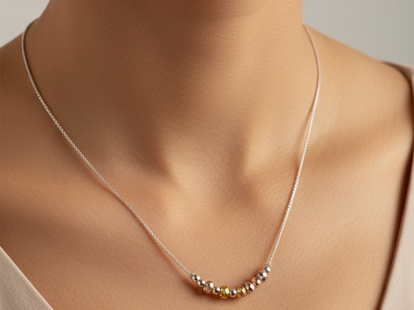 Silver with Multi Plate Necklace