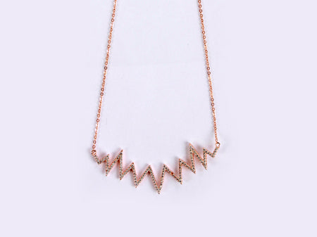 Silver with Rose Gold Plate Necklace