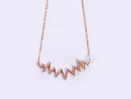 Silver with Rose Gold Plate Necklace