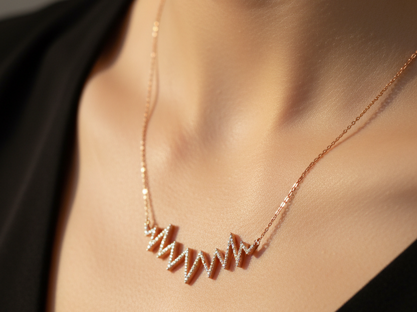 Silver with Rose Gold Plate Necklace