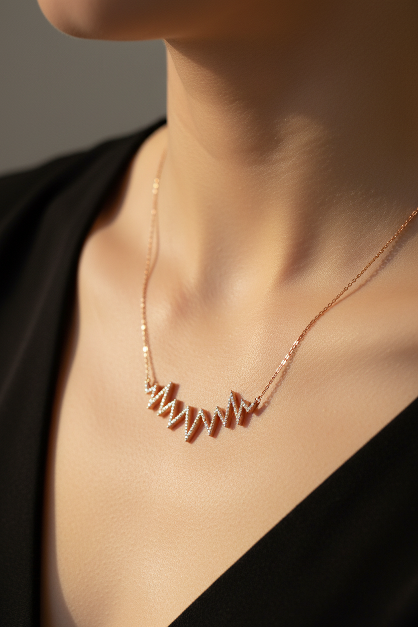 Silver with Rose Gold Plate Necklace