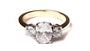 9ct Yellow Gold Cz Ring.
