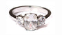 9ct White Gold Cz Ring.