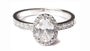9ct White Gold Cz Ring.