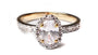 9ct Yellow Gold Cz Ring.