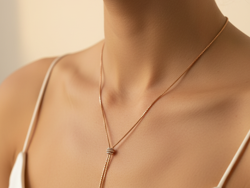 Silver with Rose Gold Plate Necklace