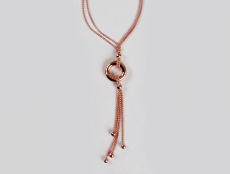 Silver with Rose Gold Plate Necklace