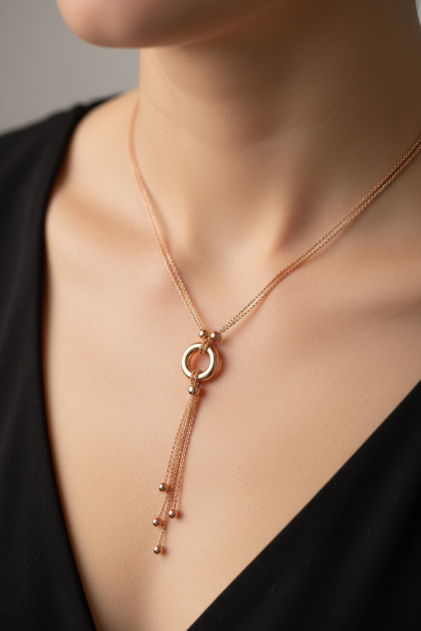 Silver with Rose Gold Plate Necklace