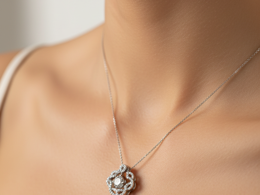 A White Cubic Zirconia Pendant