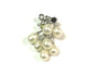 Pearl Pendant with Aquamarine,Peridot & Onyx stones