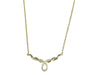 A Silver Yellow plated White CZ Necklace