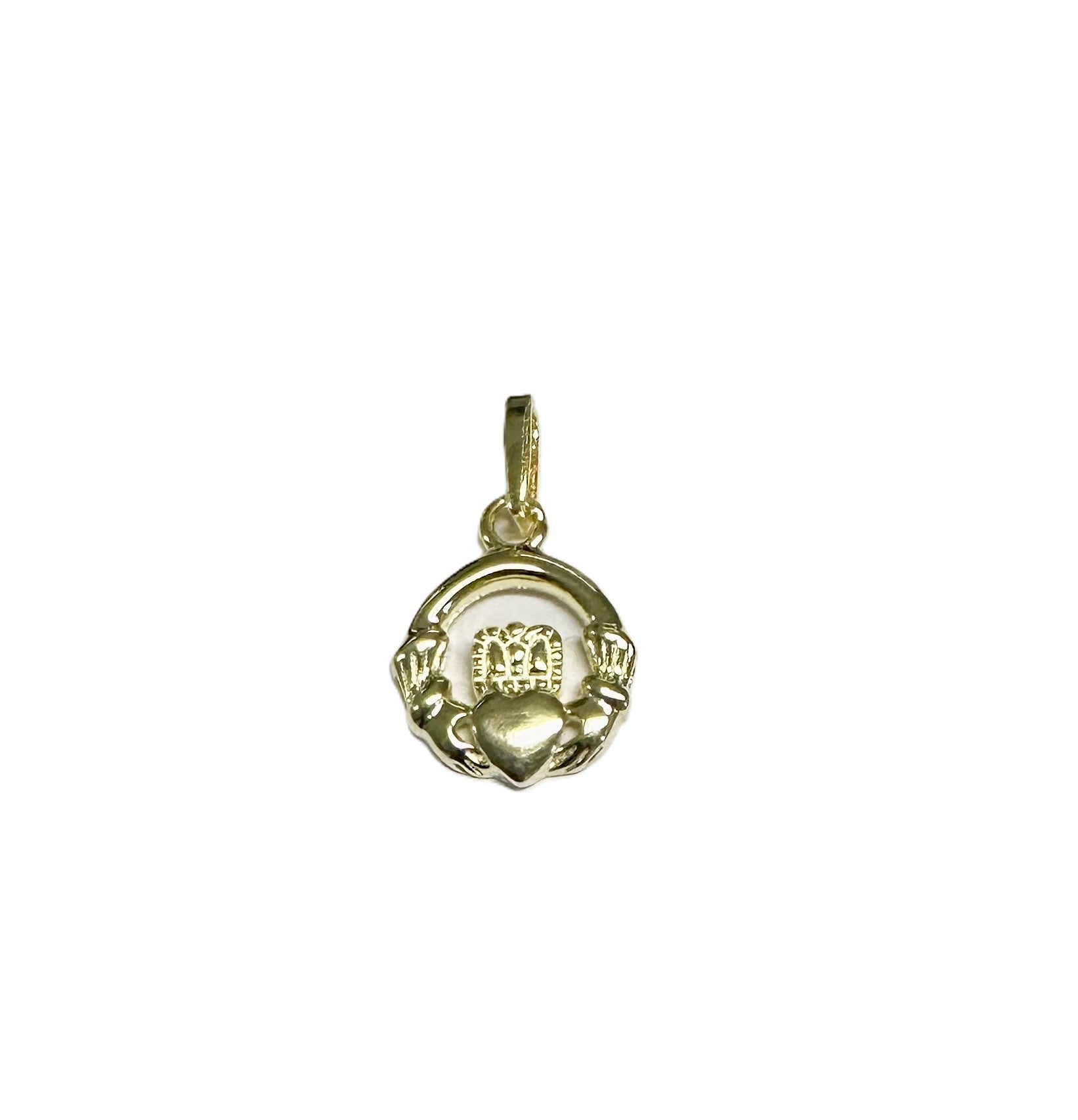 Silver Yellow Gold Plated Claddagh Pendant