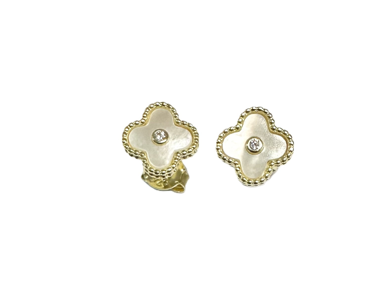 Gold plated silver earring