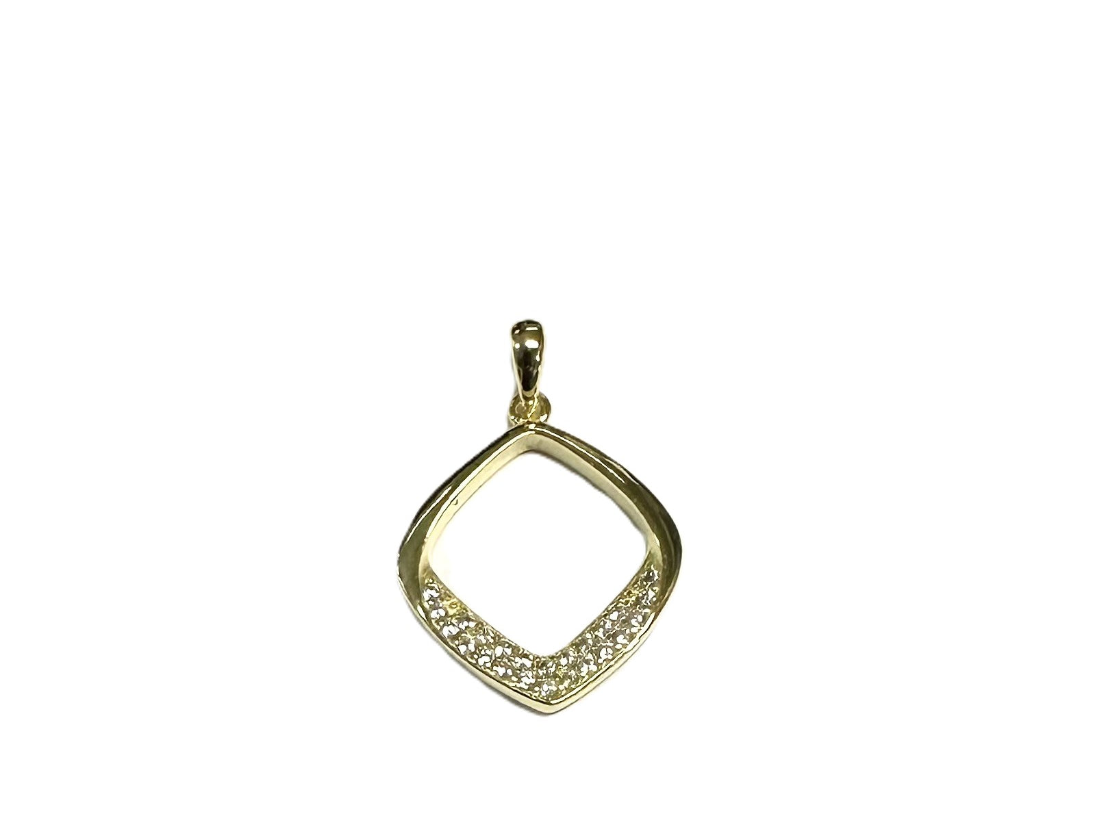 Gold Plated Silver cz pendant
