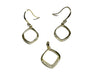 Gold Plated Silver cz pendant and earring set