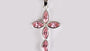 A Pink & White Cubic Zirconia Pendant.