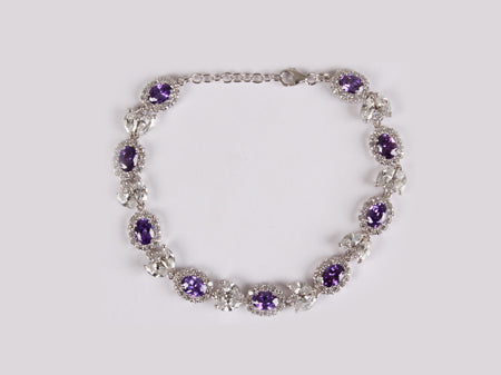 Amethyst Cubic Zirconia  Bracelet