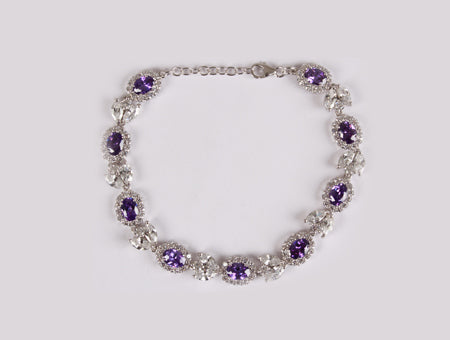 Amethyst Cubic Zirconia  Bracelet