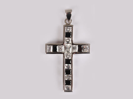 A Black & White Cubic Zirconia Pendant.