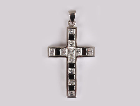 A Black & White Cubic Zirconia Pendant.