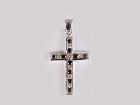 A Black & White Cubic Zirconia Pendant.