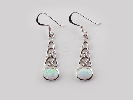 Celtic Earring with Opal