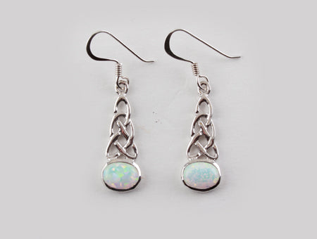 Celtic Earring with Opal